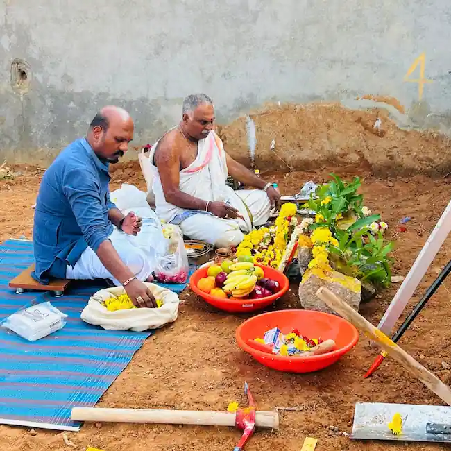 The traditional puja ceremony